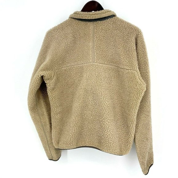 Vintage‎ Patagonia Retro-X Deep Pile Fleece Jacket Oatmeal Gray - Picture 8 of 9